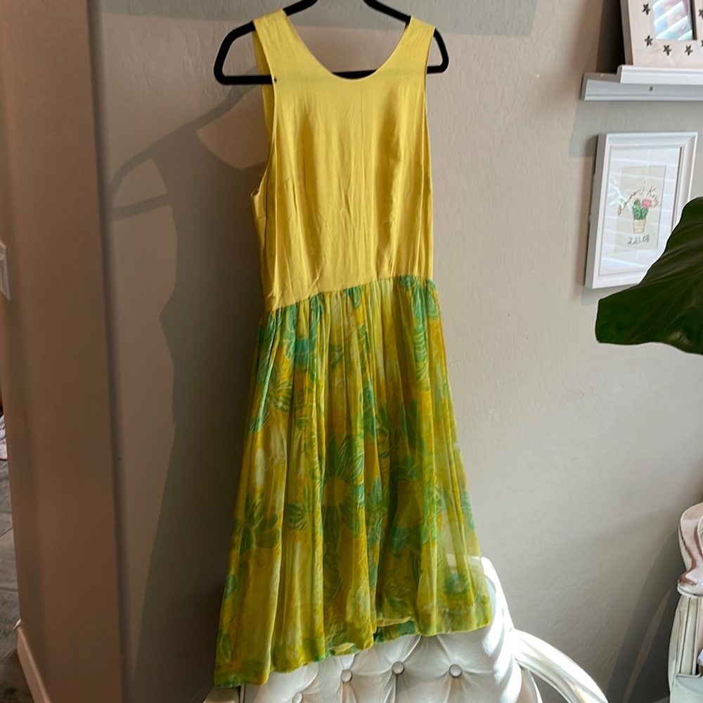 Vintage dress with button down cover
